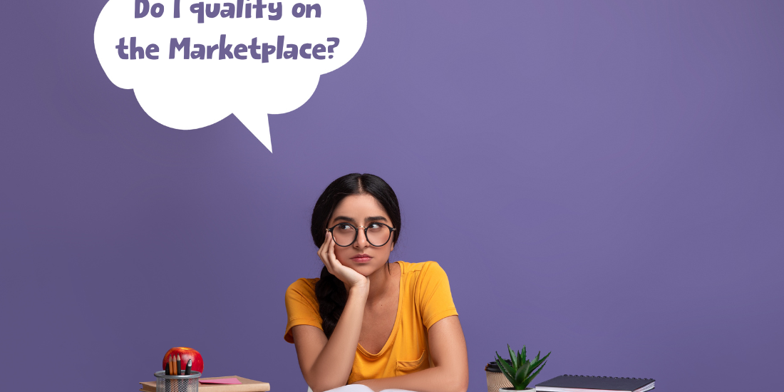 Woman thinking "Do I qualify for Marketplace Insurance?"